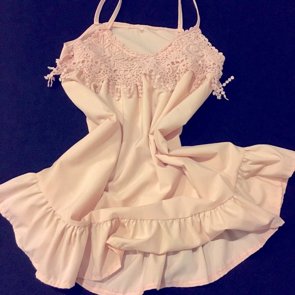 Pale Pink tank blouse with Lace top new - Picture 6 of 7